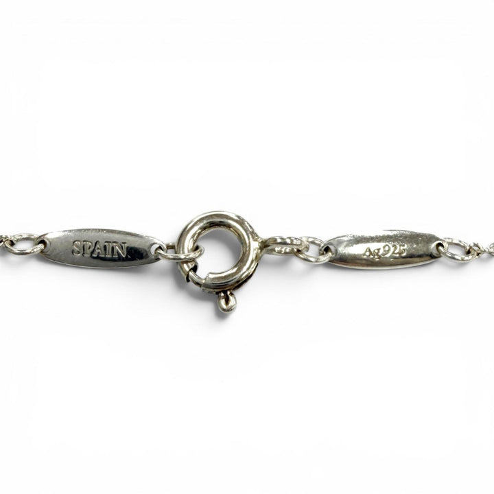Great TIFFANY&Co. Necklace Open Heart Pendant Silver AG925 Women