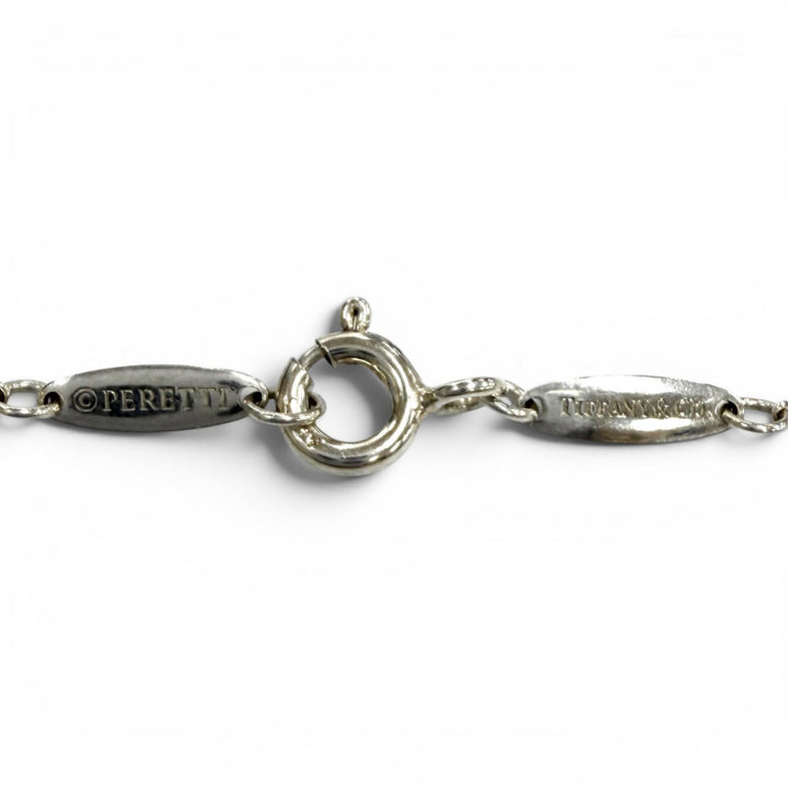Great TIFFANY&Co. Necklace Open Heart Pendant Silver AG925 Women