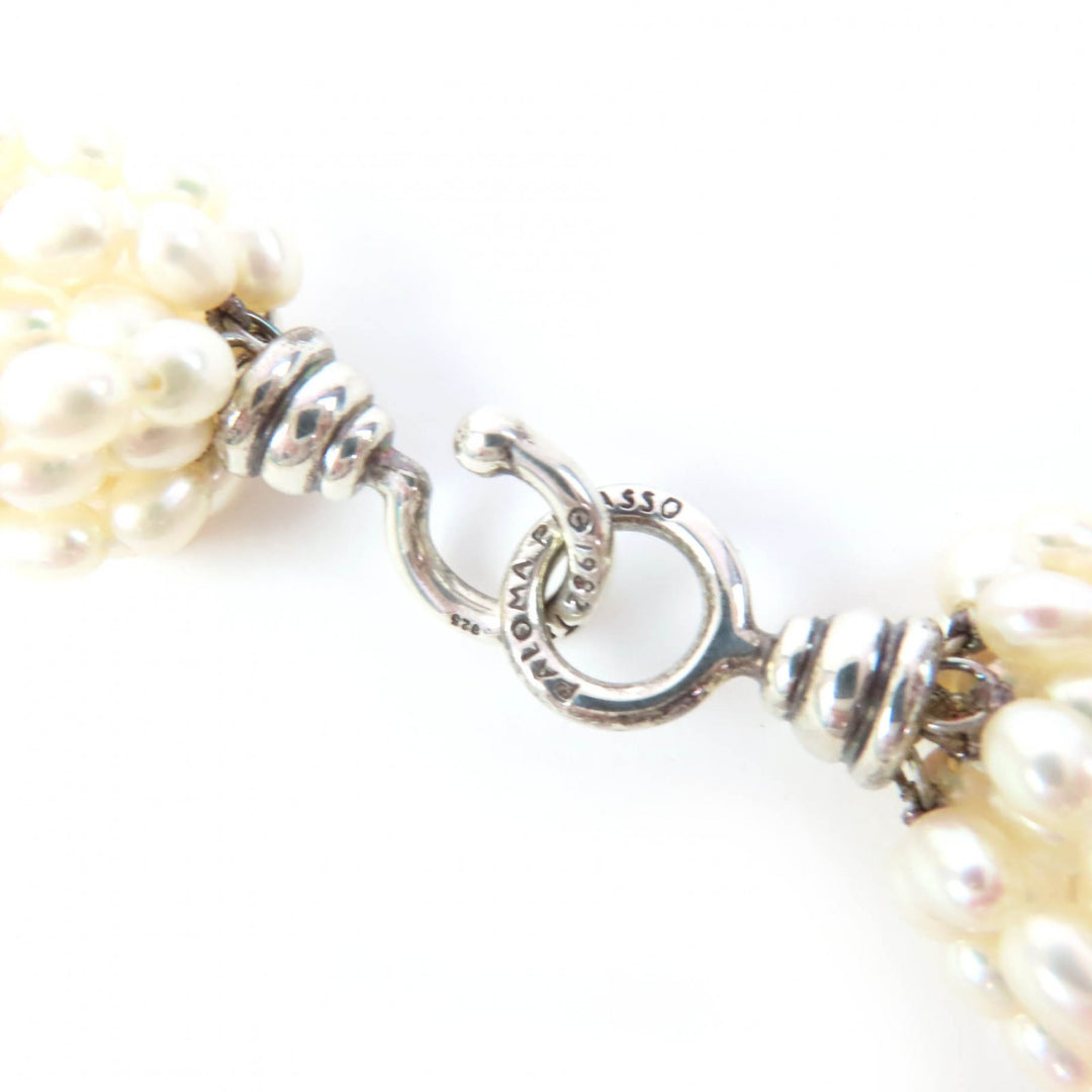 Great TIFFANY&Co. Necklace Torsade necklace white Pearl Women