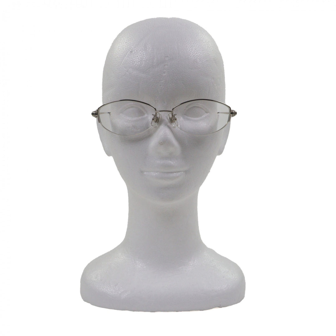 Great Chopard Glasses Half rim with logo Silver K14WG mens