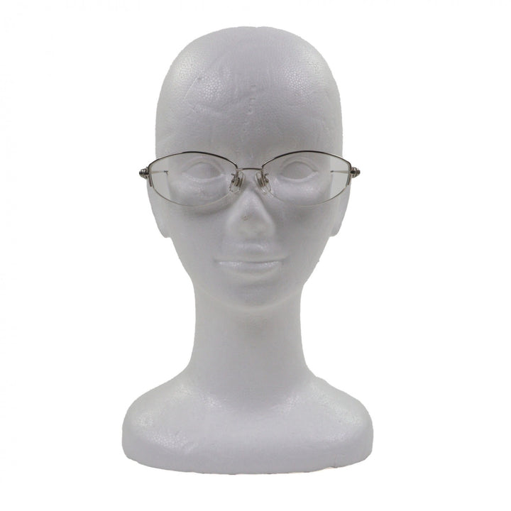 Great Chopard Glasses Half rim with logo Silver K14WG mens