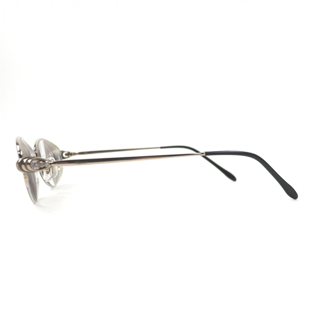 Great Chopard Glasses Half rim with logo Silver K14WG mens