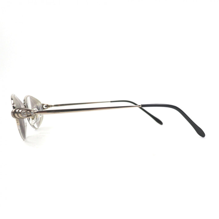 Great Chopard Glasses Half rim with logo Silver K14WG mens