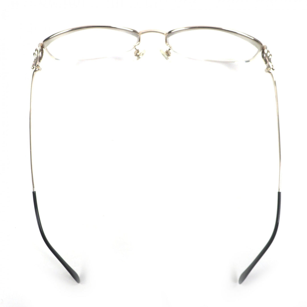 Great Chopard Glasses Half rim with logo Silver K14WG mens
