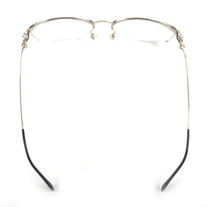 Great Chopard Glasses Half rim with logo Silver K14WG mens