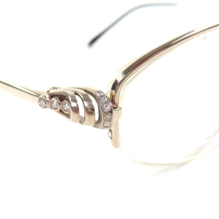 Great Chopard Glasses Half rim with logo Silver K14WG mens