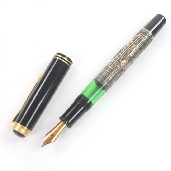 Great PERIKAN fountain pen Toledo earliest type black 18K mens M700