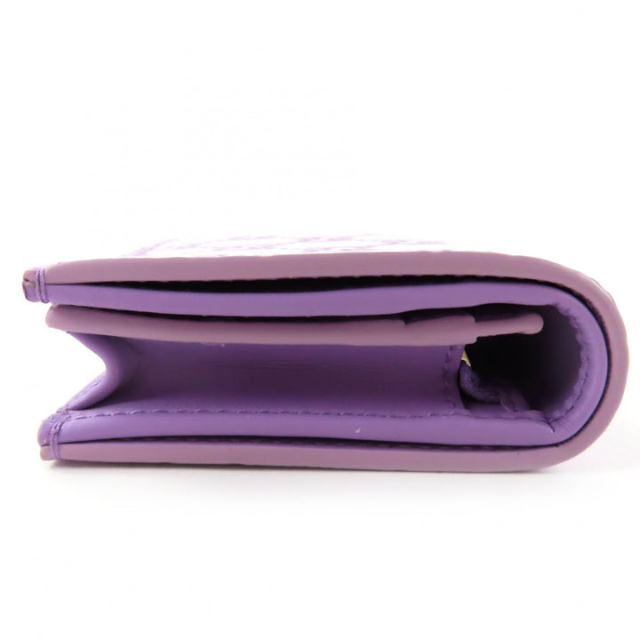 Pristine GUCCI Bifold Wallet Metallic purple Patent leather Women 847207