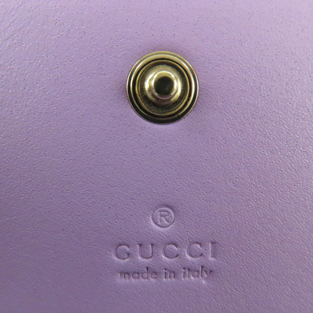Pristine GUCCI Bifold Wallet Metallic purple Patent leather Women 847207