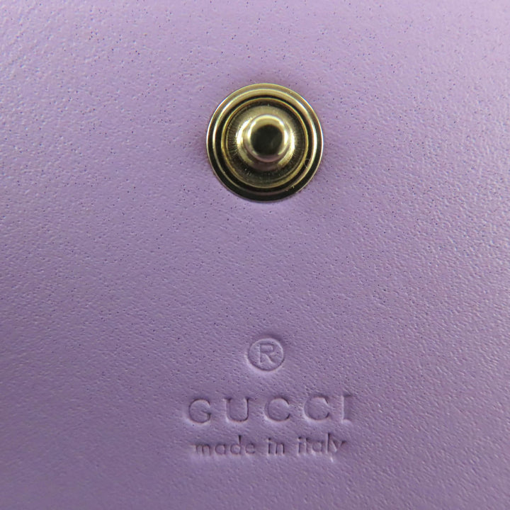 Pristine GUCCI Bifold Wallet Metallic purple Patent leather Women 847207