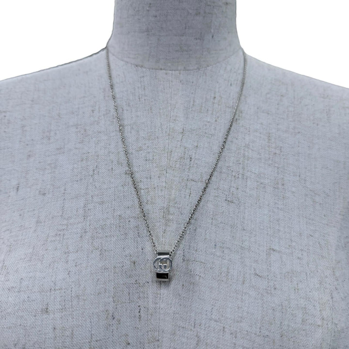 Great GUCCI Interlocking G Pendant Necklace Current product Silver AG925
