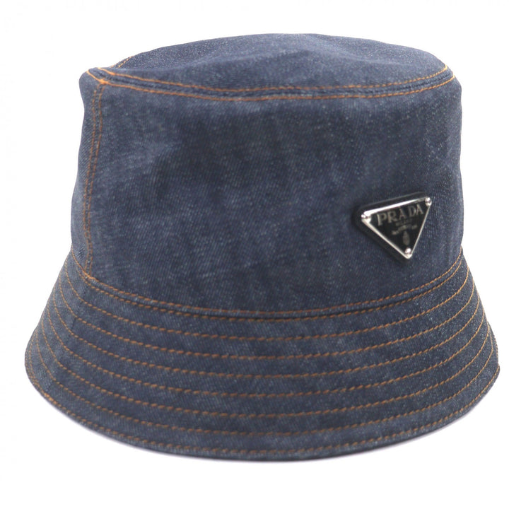 Pristine PRADA hat Indigo cotton mens XL 2HC137