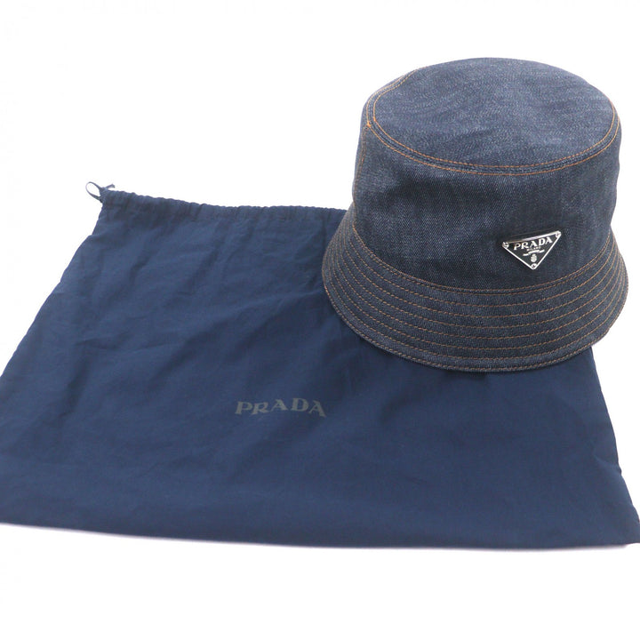 Pristine PRADA hat Indigo cotton mens XL 2HC137