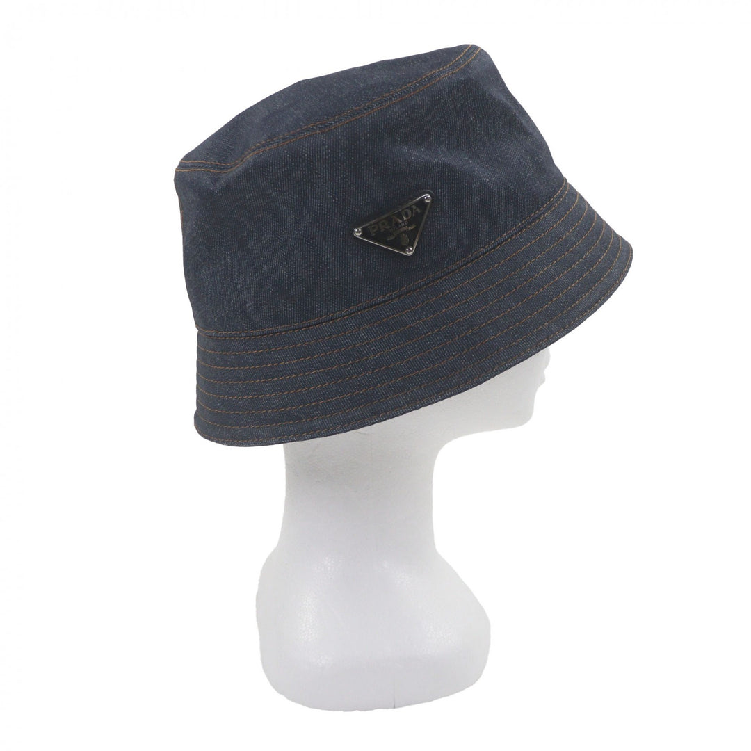 Pristine PRADA hat Indigo cotton mens XL 2HC137