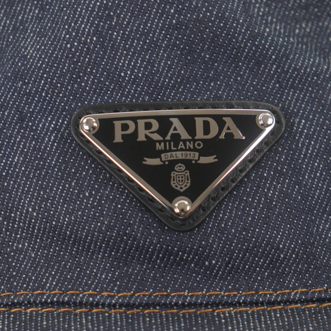 Pristine PRADA hat Indigo cotton mens XL 2HC137