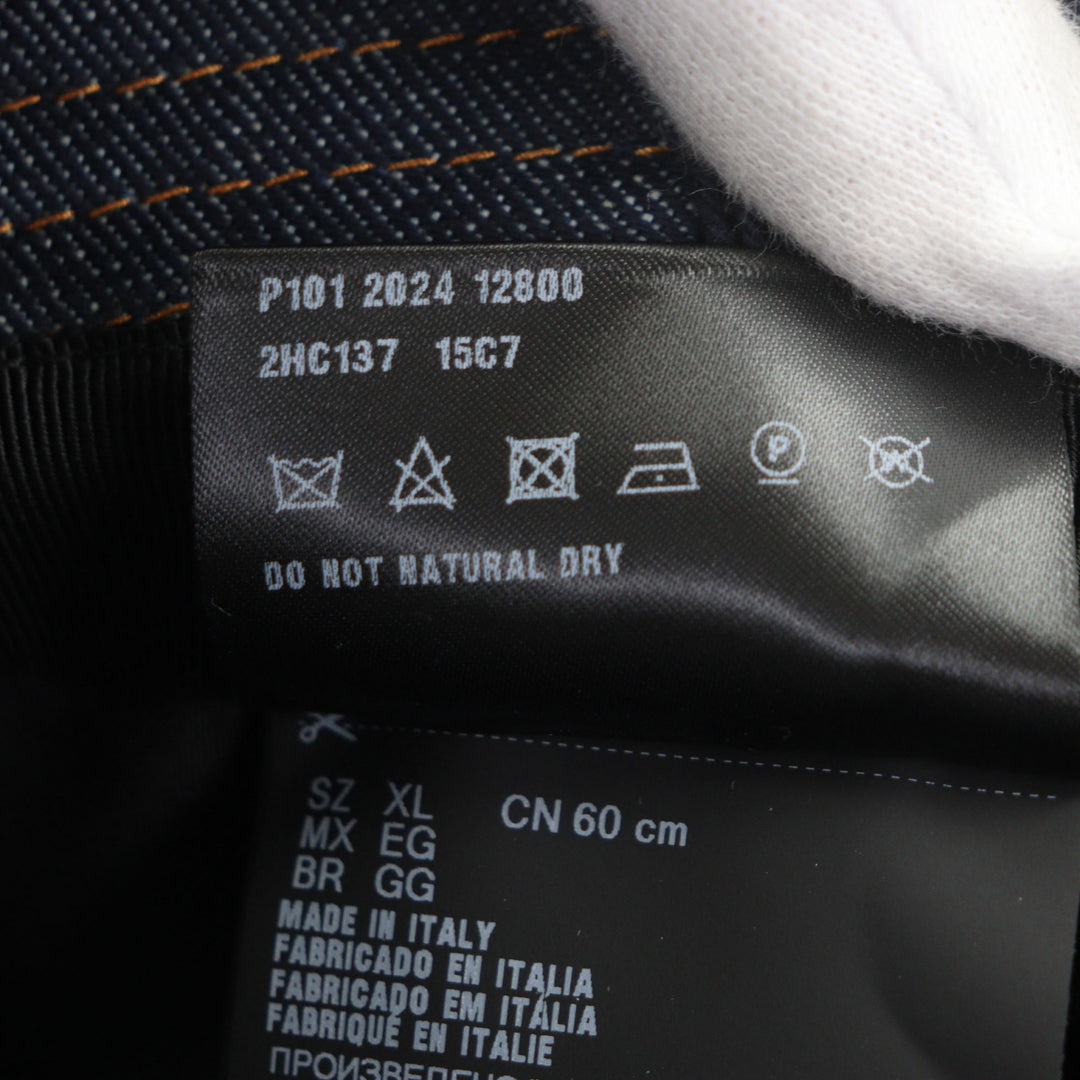 Pristine PRADA hat Indigo cotton mens XL 2HC137