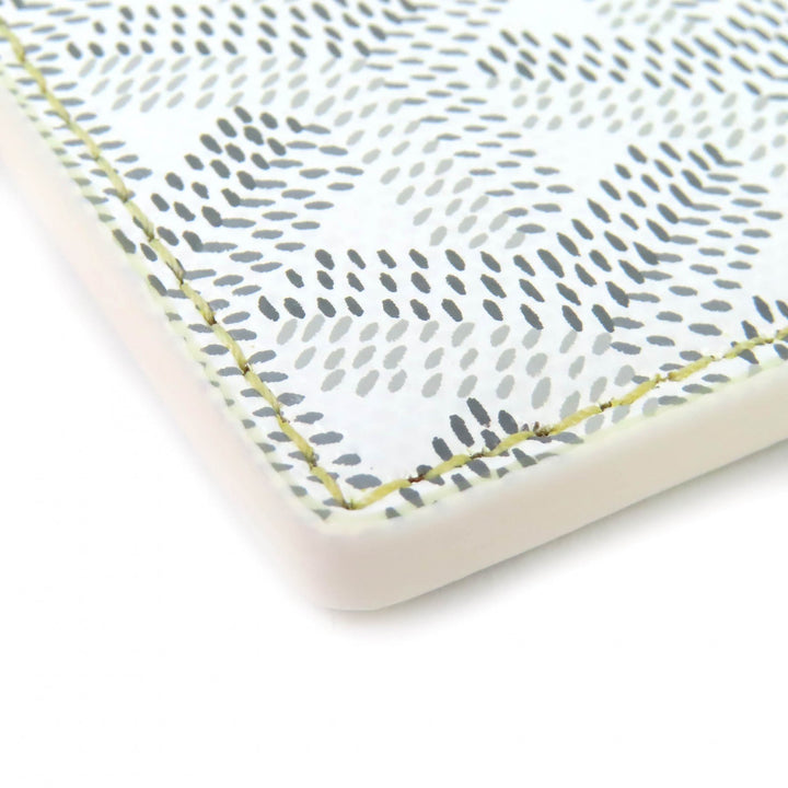 Pristine GOYARD Card Case Saint Sulpice Herringbone white PVC mens