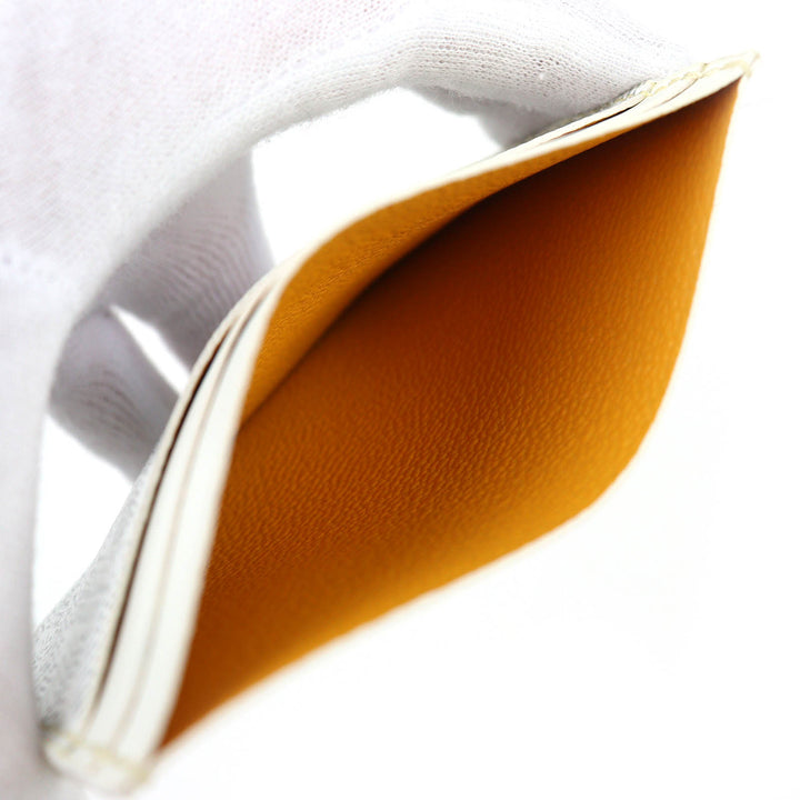 Pristine GOYARD Card Case Saint Sulpice Herringbone white PVC mens