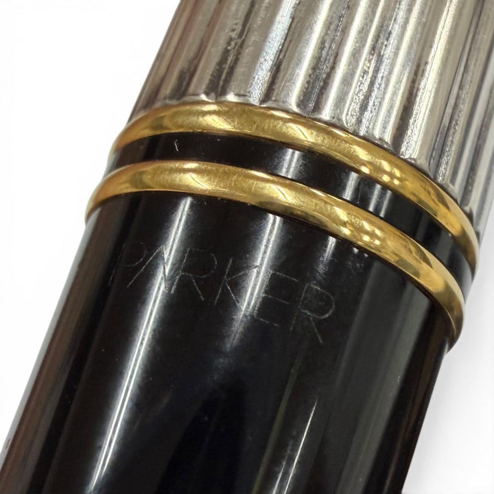 Great PARKER fountain pen Duofold Centennial Duofold Centennial Silver 18K mens