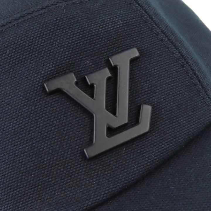 Very Good LOUIS VUITTON Cap Aerogram Baseball cap hat black cotton mens M M77124