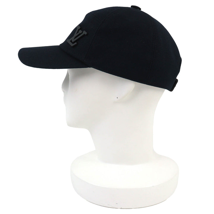 Very Good LOUIS VUITTON Cap Aerogram Baseball cap hat black cotton mens M M77124