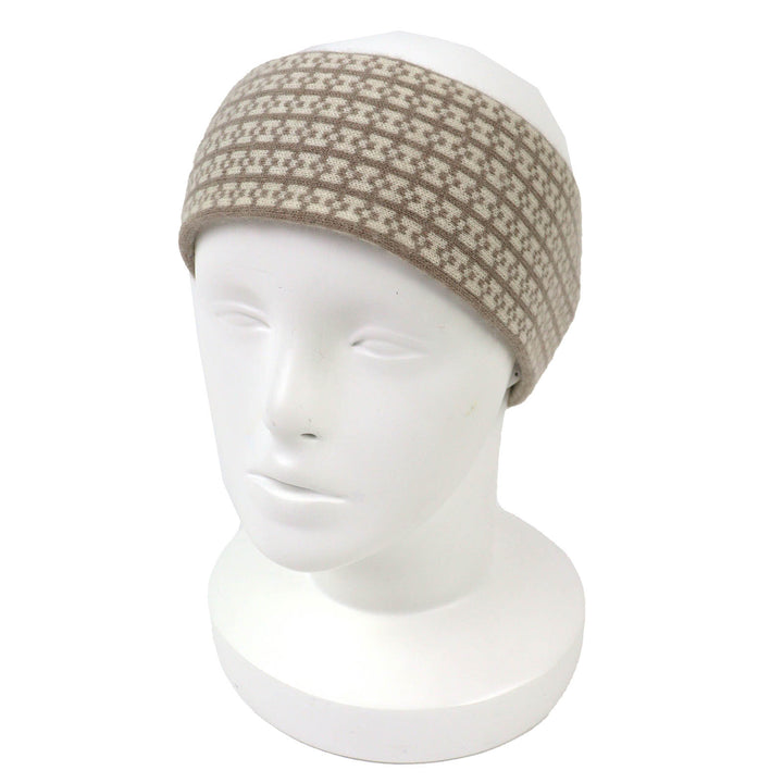 Excellent HERMES hair accessory Giovanna H logo knit headband cashmere Women M