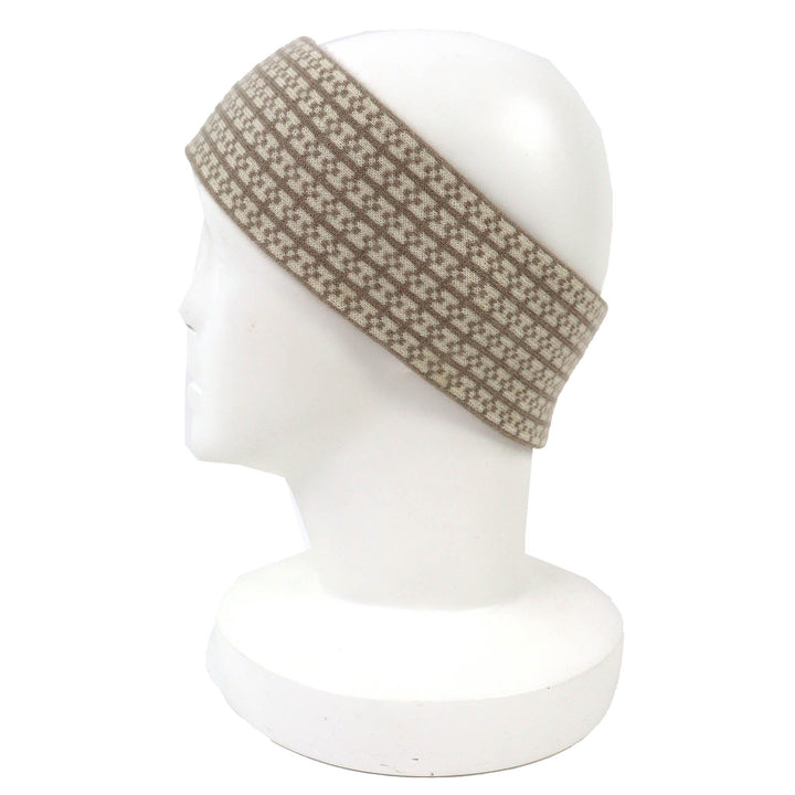 Excellent HERMES hair accessory Giovanna H logo knit headband cashmere Women M