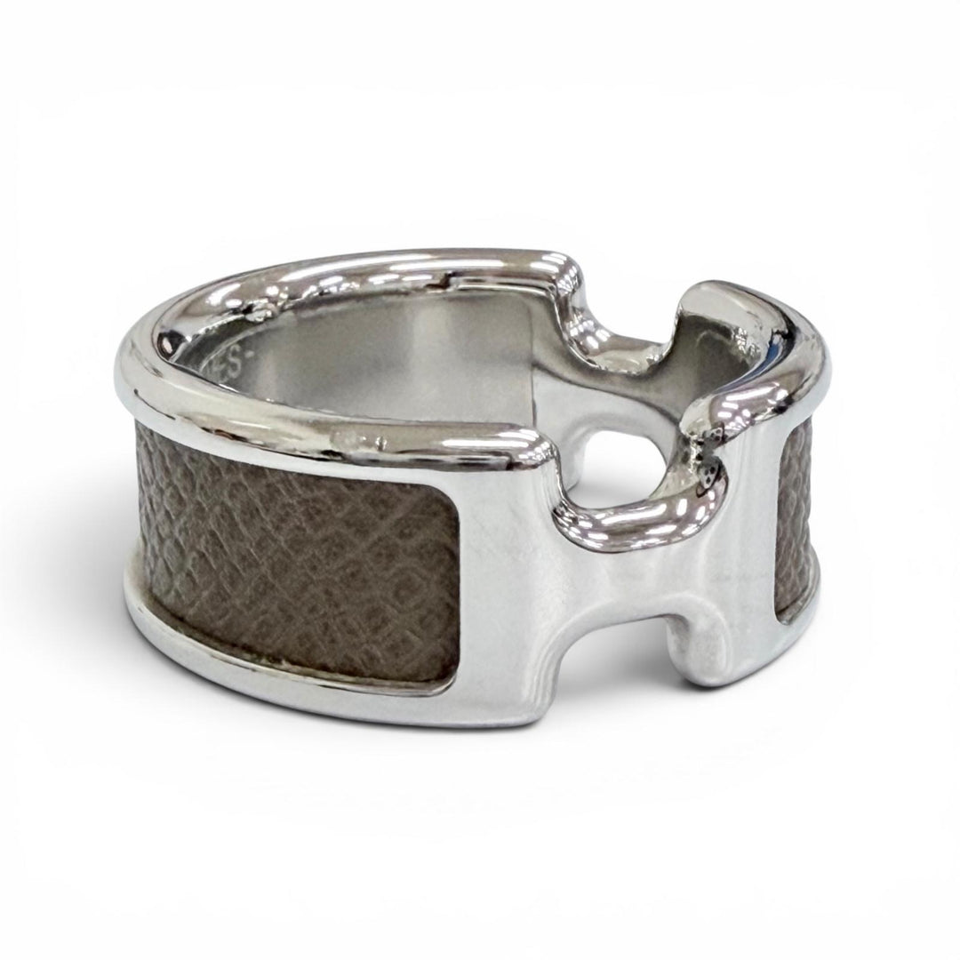 Pristine HERMES Ring ring Olympe Ring leather Women M
