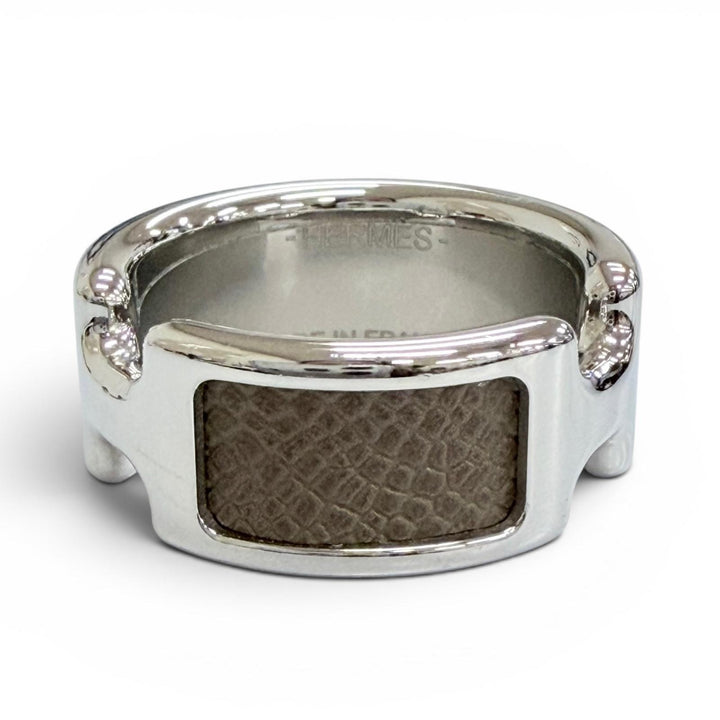 Pristine HERMES Ring ring Olympe Ring leather Women M