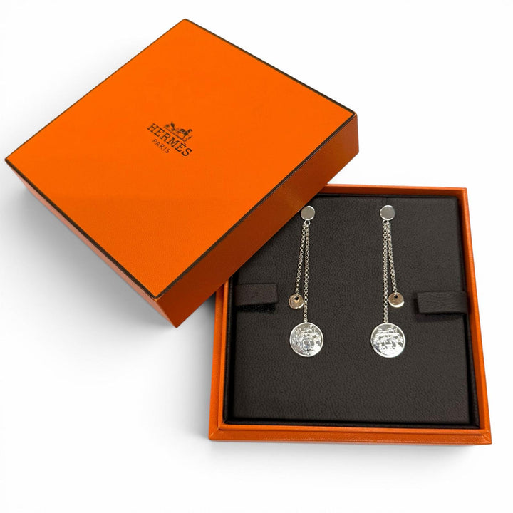 Great HERMES Pierce Exlibris PM Silver AG925 Women