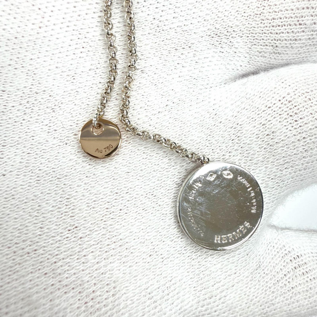 Great HERMES Pierce Exlibris PM Silver AG925 Women