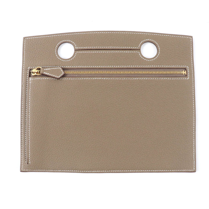 Excellent HERMES Other accessories Zippered bag pocket Etope Togo Leather Women