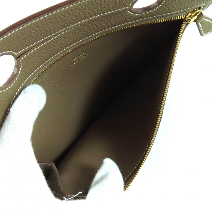 Excellent HERMES Other accessories Zippered bag pocket Etope Togo Leather Women