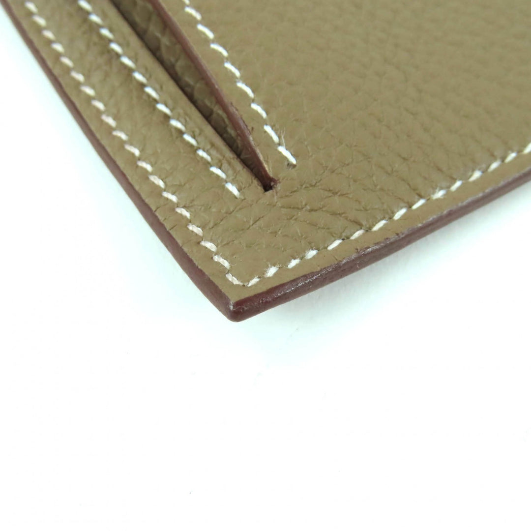 Excellent HERMES Other accessories Zippered bag pocket Etope Togo Leather Women