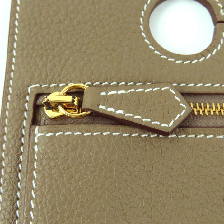 Excellent HERMES Other accessories Zippered bag pocket Etope Togo Leather Women