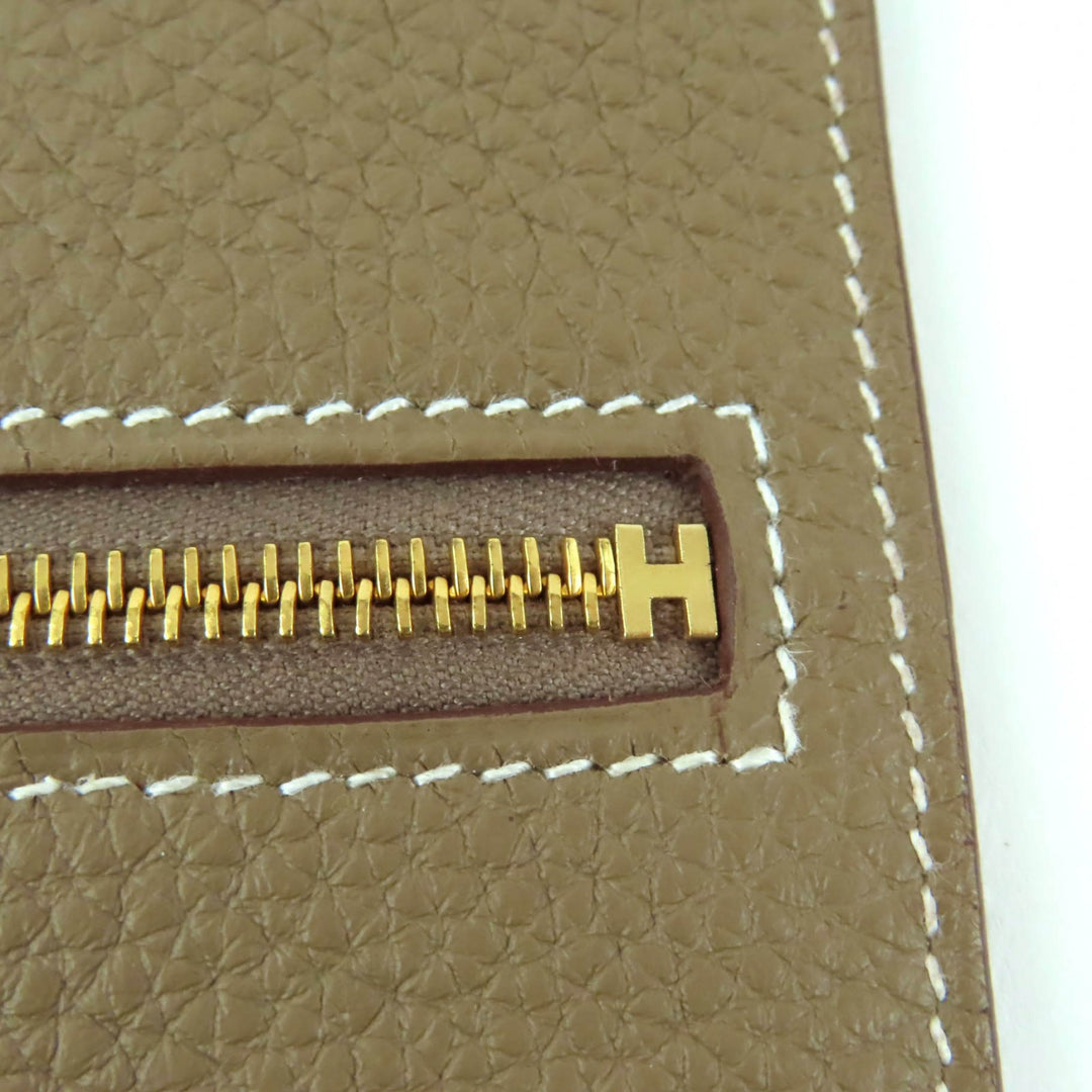 Excellent HERMES Other accessories Zippered bag pocket Etope Togo Leather Women