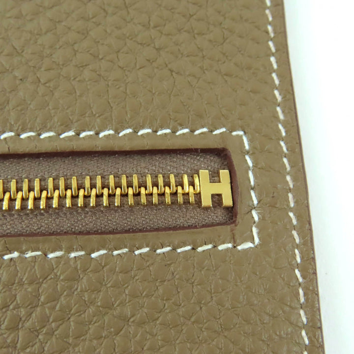 Excellent HERMES Other accessories Zippered bag pocket Etope Togo Leather Women