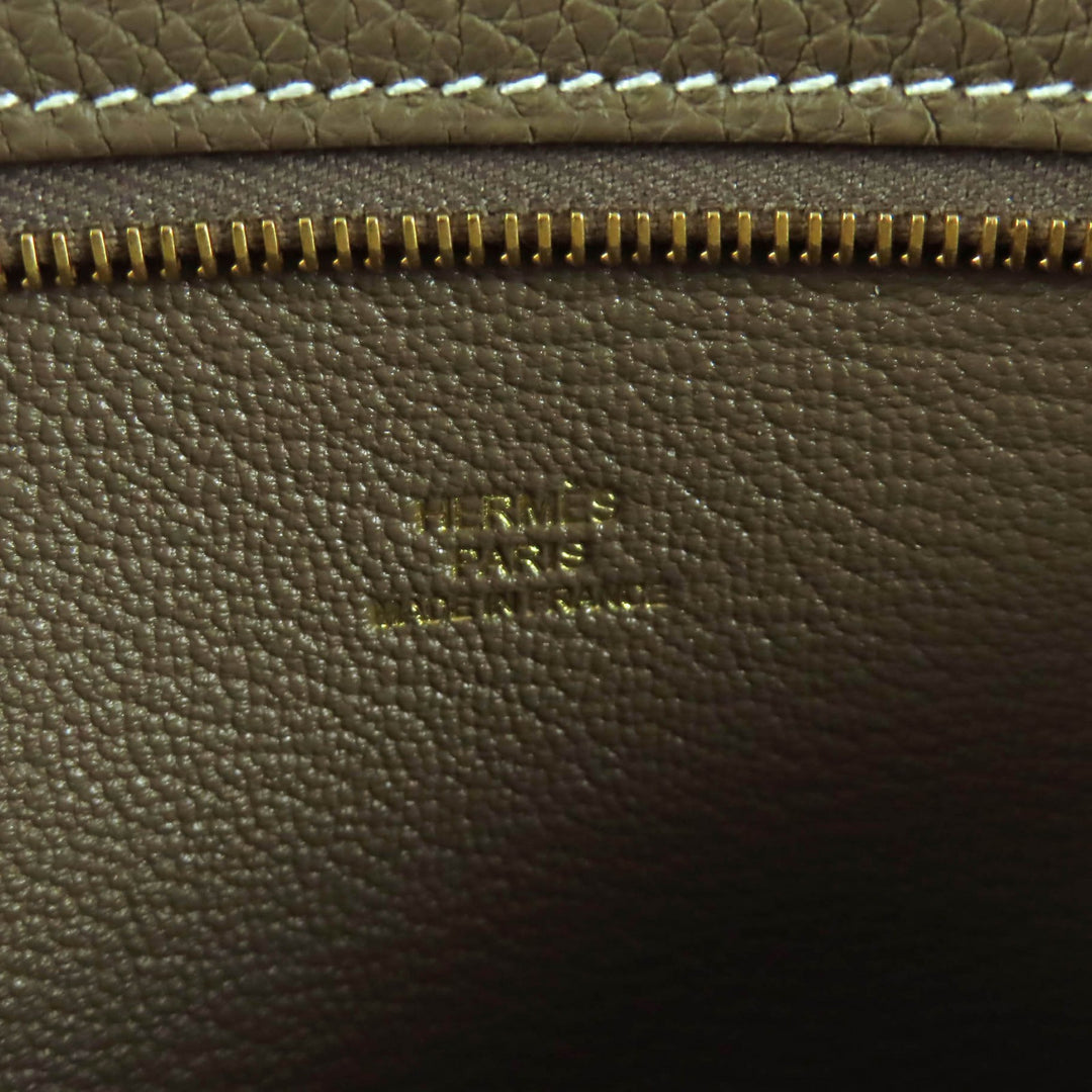 Excellent HERMES Other accessories Zippered bag pocket Etope Togo Leather Women