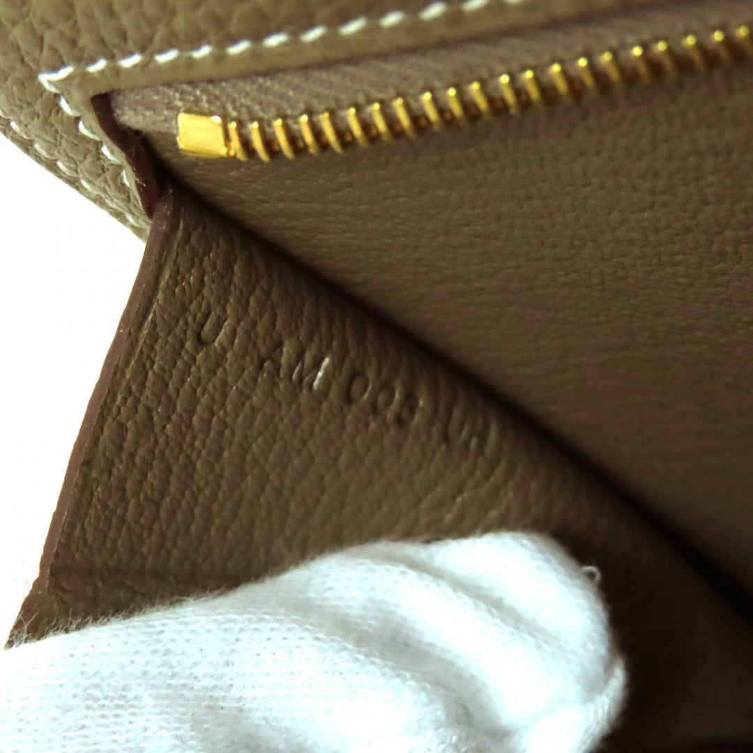 Excellent HERMES Other accessories Zippered bag pocket Etope Togo Leather Women