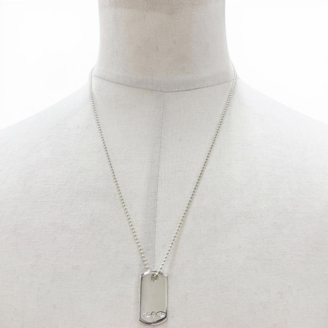 Excellent TIFFANY&Co. Necklace Makers ID Tag Pendant Silver AG925