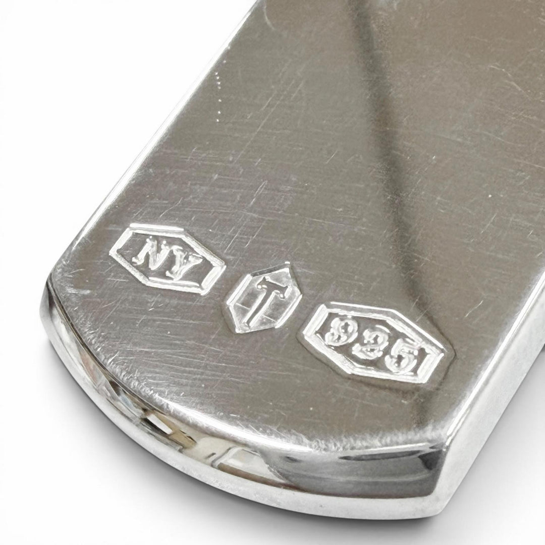 Excellent TIFFANY&Co. Necklace Makers ID Tag Pendant Silver AG925