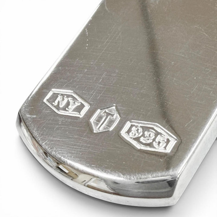 Excellent TIFFANY&Co. Necklace Makers ID Tag Pendant Silver AG925