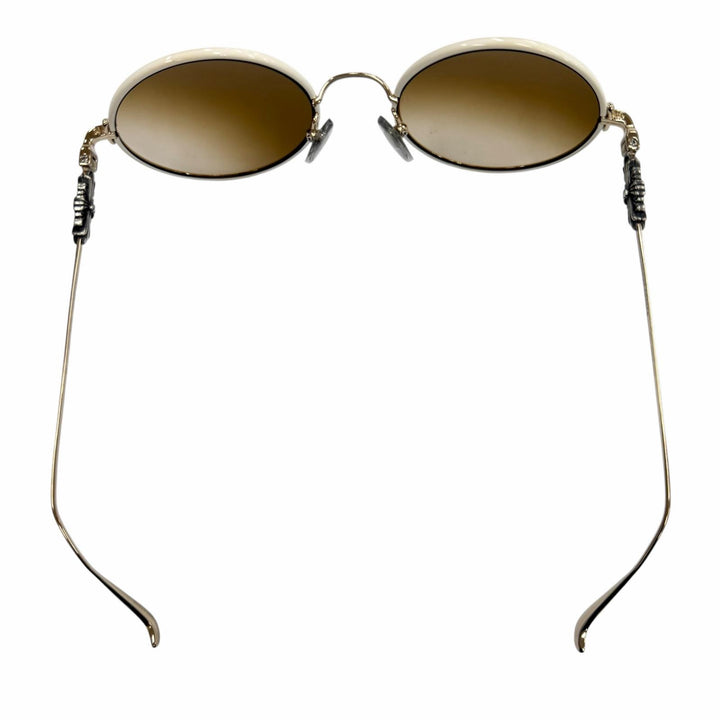 Great CHROME HEARTS sunglasses OVARYEASY white 925 mens