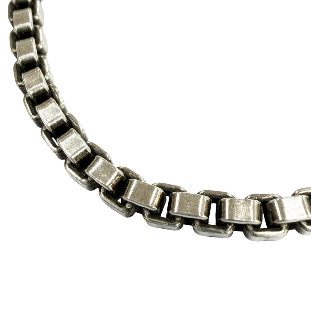 Great LOUIS VUITTON Necklace LV Tailor Chain Silver AG925 mens M02027