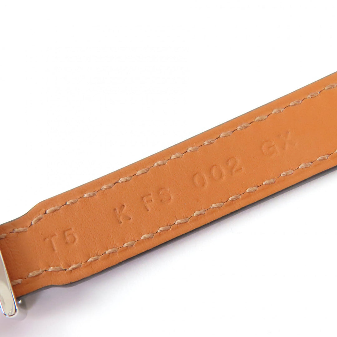 Pristine HERMES bracelet Trench Double Leather Navy leather Women