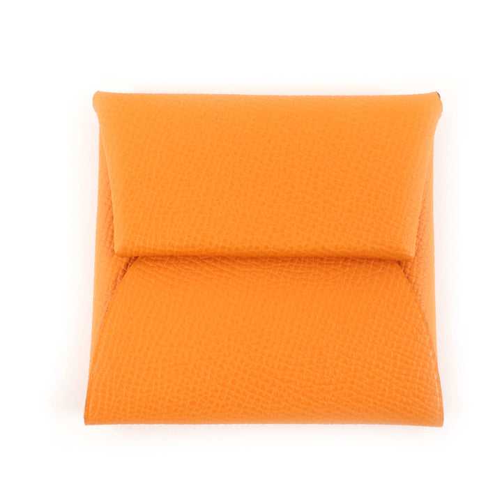 Pristine HERMES Coin case Bastia Orange Epsom Leather Women