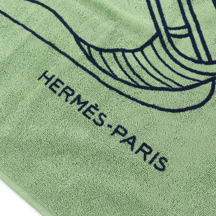 Pristine HERMES Yachting Plage Teresa Fringe Blanket Towel Blanket HTH2501