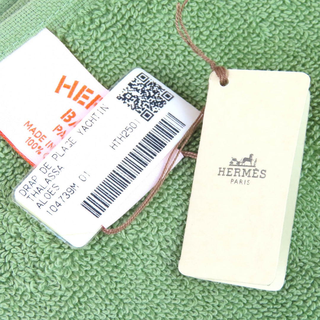 Pristine HERMES Yachting Plage Teresa Fringe Blanket Towel Blanket HTH2501