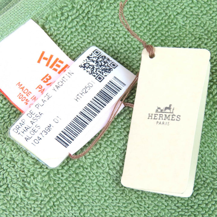 Pristine HERMES Yachting Plage Teresa Fringe Blanket Towel Blanket HTH2501