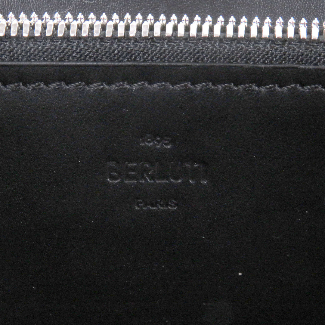 Pristine BERLUTI Purse Itauba Patine Calligraphy Scritto Long Wallet Dark brown